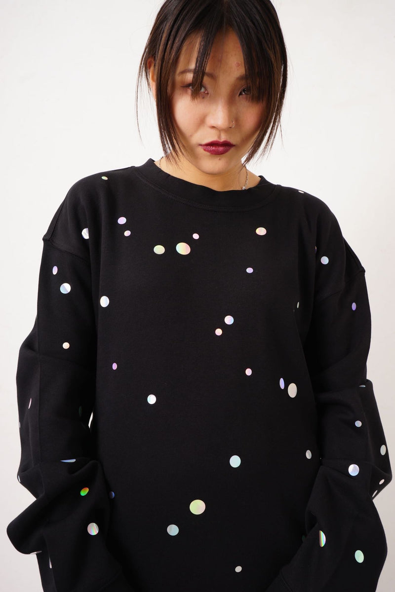 Holo Dots Sweater – Holographic Dots Unisex Relaxed Fit — Ansicht 2