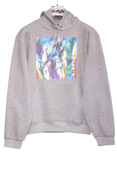 Big Square Hoodie – Unisex Relaxed Fit with Pre-Crushed Foil