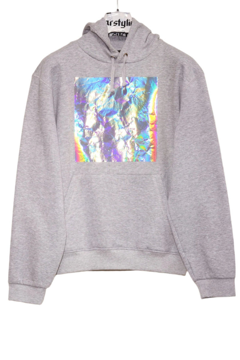 Big Square Hoodie – Unisex Relaxed Fit with Pre-Crushed Foil — Ansicht 4