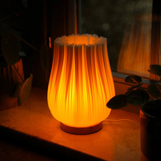 Cora | 3D-gedruckte Lampe | Skulpturales Design & warmes Licht
