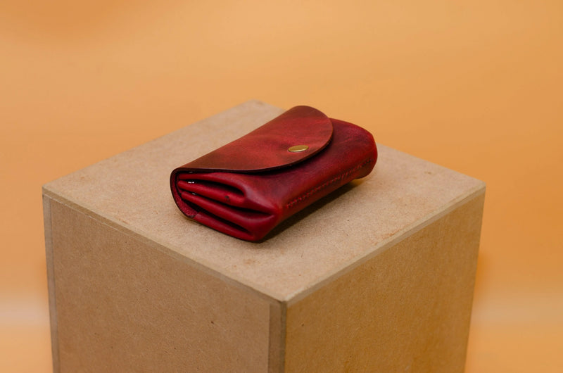 Kleine Damen-Geldbörse Rot – Echtleder Handmade Berlin — Ansicht 13