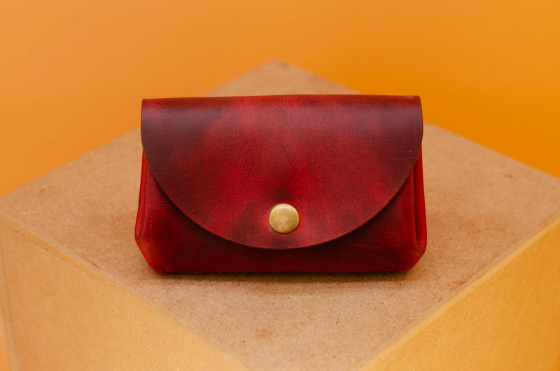 Kleine Damen-Geldbörse Rot – Echtleder Handmade Berlin — Ansicht 8
