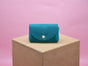 Minimalist Wallet for Women - Genuine Leather Turquoise | Handmade Berlin