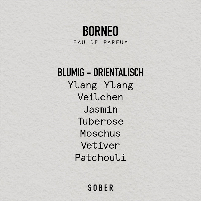 BORNEO Eau de Parfum – Unisex Duft Tropenblüten & Moschus 50 ml — Ansicht 3