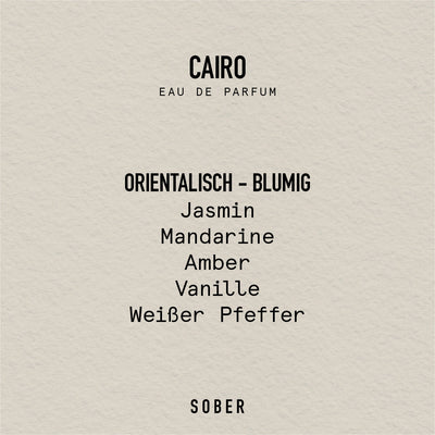 CAIRO Eau de Parfum – Orientalisch-blumiger Unisex-Duft mit Jasmin & Vanille
