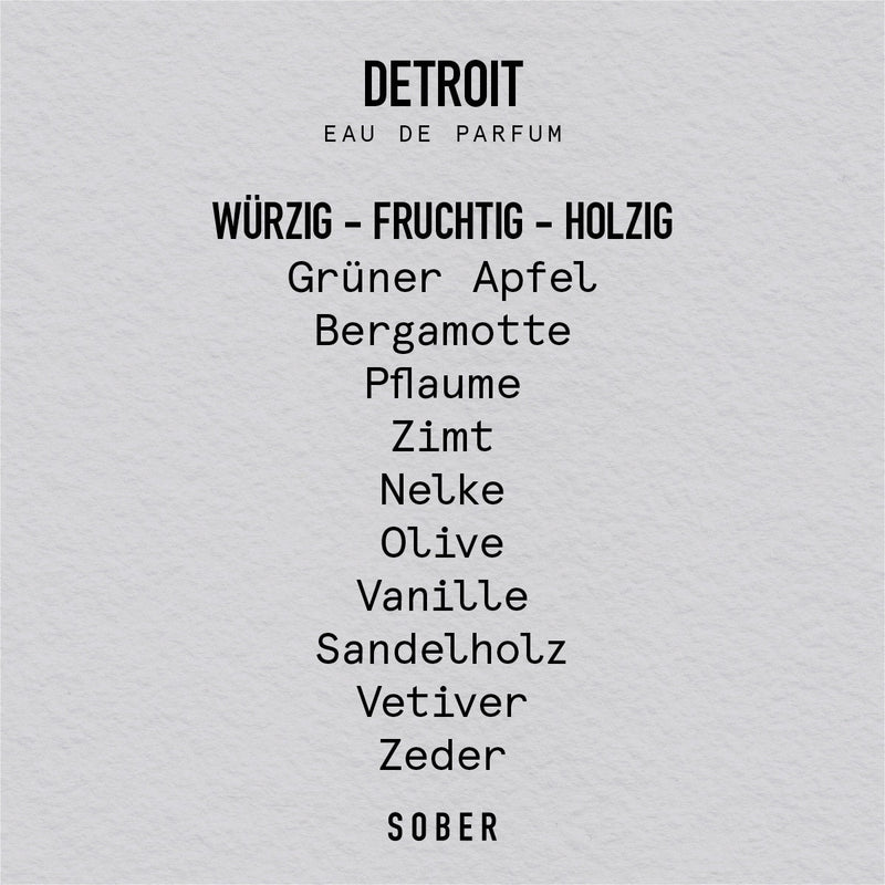 DETROIT Eau de Parfum – Unisex Duft mit Grünem Apfel & Zimt — Ansicht 3