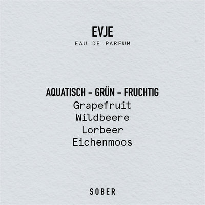 sober EVJE Eau de Parfum 50ml Unisex – Aquatisch-grüne Komposition