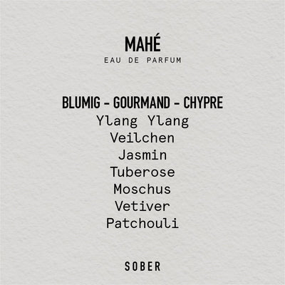 MAHÉ Eau de Parfum – Floral Gourmand Unisex, 50 ml