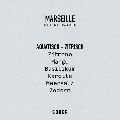 sober MARSEILLE Eau de Parfum – Zitrone, Mango, Unisex 50ml
