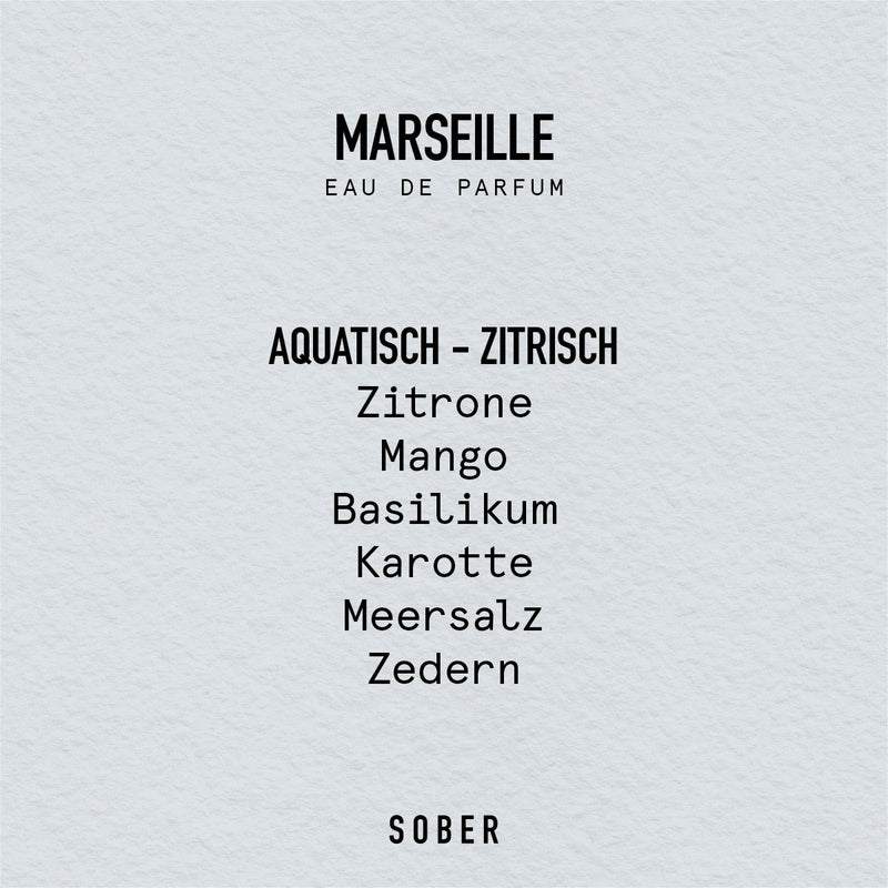sober MARSEILLE Eau de Parfum – Zitrone, Mango, Unisex 50ml — Ansicht 3