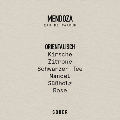 MENDOZA Eau de Parfum – Cherry, Black Tea, Almond