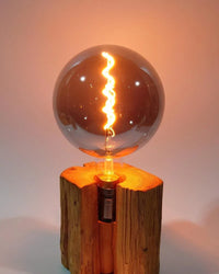 Damba Pine Wood Table Lamp - Handmade, Dimmable, LED — Ansicht 3