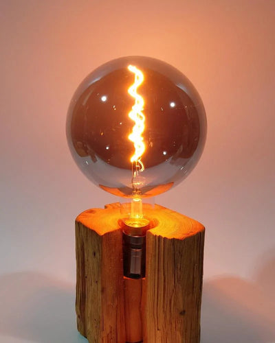 Damba Pine Wood Table Lamp - Handmade, Dimmable, LED