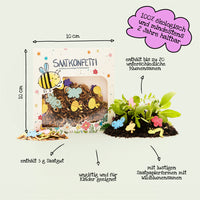 Buntes Saatgutkonfetti – Wildblumen & Saatpapierformen — Ansicht 5