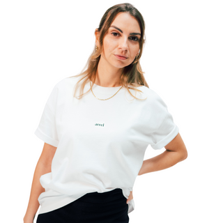 arrel – unisex oversized t-shirt in white | 100% organic cotton | Pre-washed | Made in Portugal