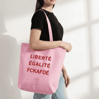 FCKAFDÉ Premium Tote Bag - Pink & Red