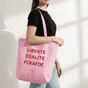 FCKAFDÉ Premium Tote Bag Pink & Red – 100 % recycelte Baumwolle