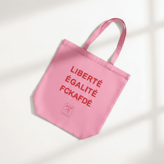 FCKAFDÉ Premium Tote Bag - Pink & Red