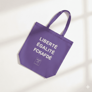 FCKAFDÉ Premium Tote Bag - Purple & Cream