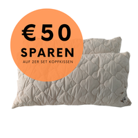 Rabens organic 2er Set Alpaka Bio Kopfkissen mit separatem Innenbeutel — Ansicht 1