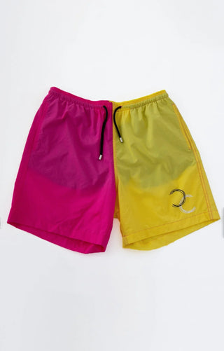 Dual Swim Shorts – 100 % Polyamid | Zweifarbig Navy/Light Blue | Kordelbund