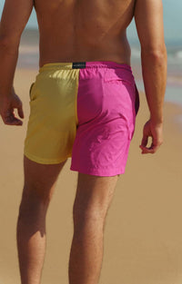 Dual Swim Shorts Polyamid Navy Light Blue – Kordelbund — Ansicht 5