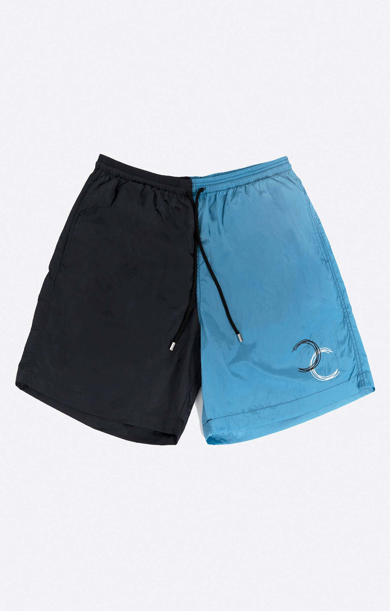 Dual Swim Shorts Polyamid Navy Light Blue – Kordelbund — Ansicht 9