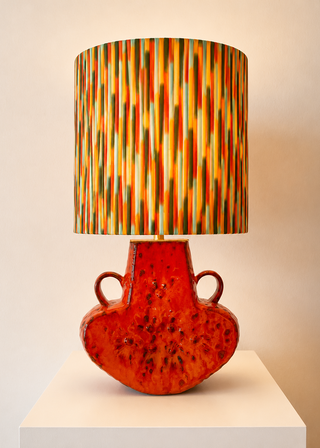 Pop Art: Markante Fat Lava Tischlampe aus West German Pottery Vase 70er Jahre aufgebaut