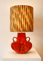 70er Jahre Pop Art Tischlampe - Upcycling West German Pottery