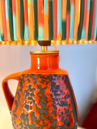 Fat Lava 70er Jahre Tischlampe von S.P. Gerz - mit Pop Weave Schirm — Ansicht 3