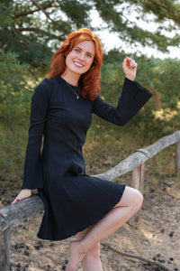 Lya Dress black – Organic cotton, handcrafted in Germany — Ansicht 8