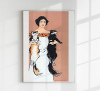 Woman holding cats by Edward Penfield – Vintage Kunstdruck — Ansicht 1