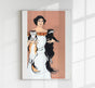 Woman holding cats by Edward Penfield – Vintage Kunstdruck