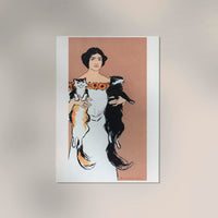 Woman holding cats by Edward Penfield – Vintage Kunstdruck — Ansicht 2
