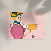 Woman holding book by Edward Penfield – Poster — Ansicht 2
