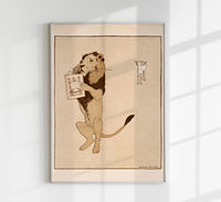 Lion and a Book by Edward Penfield – Vintage Poster — Ansicht 1