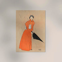Woman holding umbrella by Edward Penfield – Vintage Poster — Ansicht 2