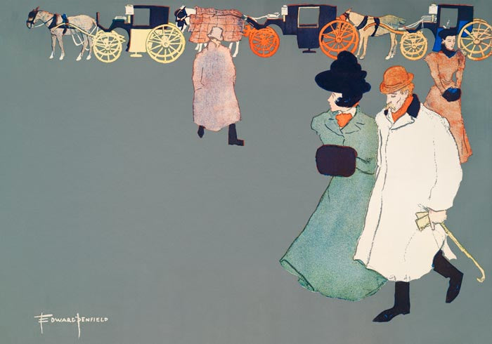 Man and Woman on Street – Edward Penfield Vintage Poster — Ansicht 3