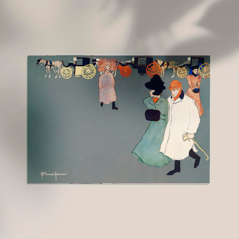 Man and Woman on Street – Edward Penfield Vintage Poster — Ansicht 2