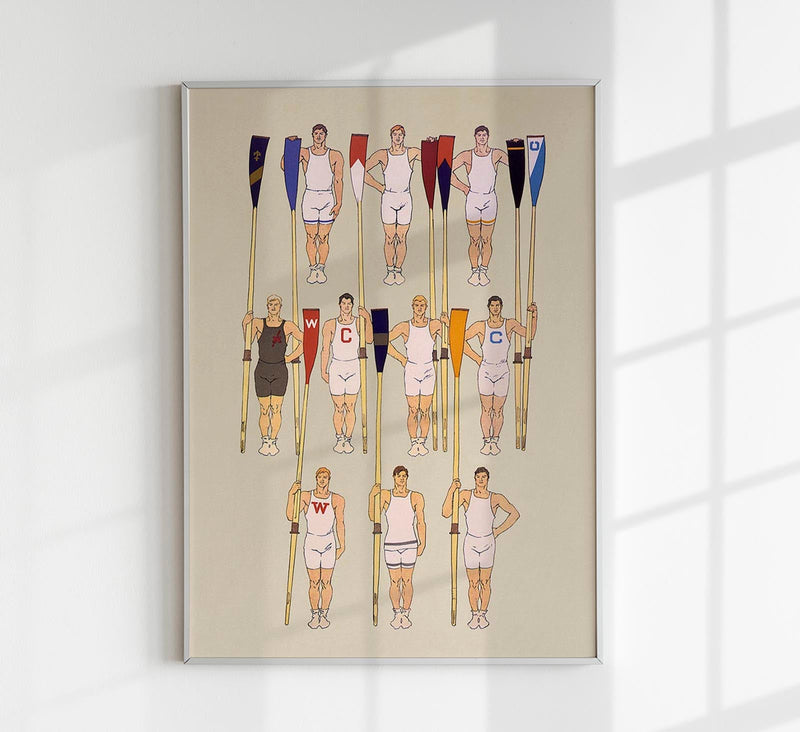 College Crews Poster – Edward Penfield Vintage Art Print — Patroa Studio