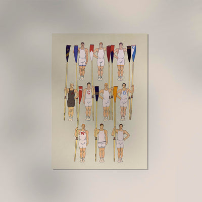 College Crews Poster – Edward Penfield Vintage Art Print