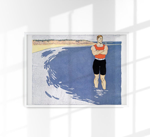 Man Standing in the Sea – Edward Penfield Vintage Poster