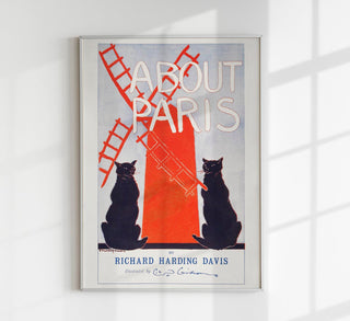 Edward Penfield „About Paris“ (Vintage-Posterlook) als Fine Art Paper (225g) oder Canvas (380g) in A3–A0/B2–B0, ohne Rahmen, für Wohnraum & Office.
