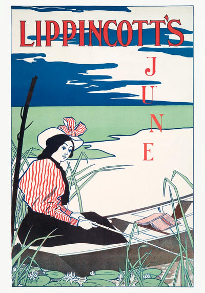 Lippincott's June – Vintage Kunstdruck von Edward Penfield