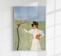 Woman reaching for birds – Edward Penfield Vintage Poster — Ansicht 1