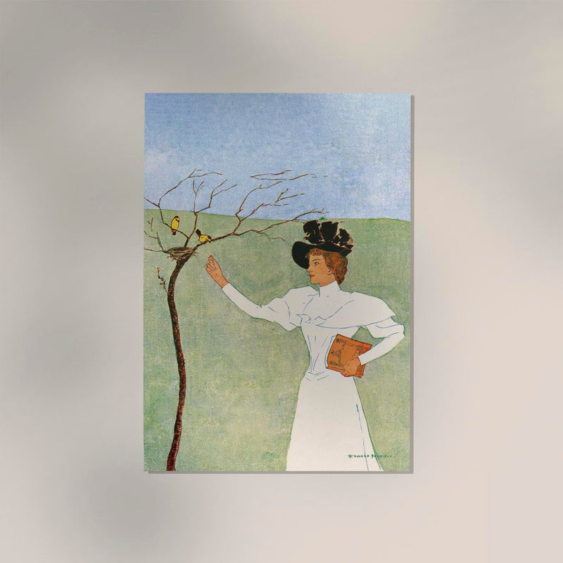 Woman reaching for birds – Edward Penfield Vintage Poster — Ansicht 2