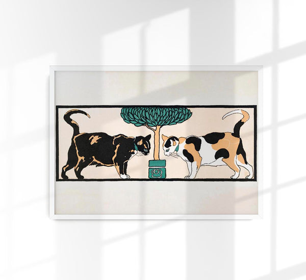 Cats under a Tree – Edward Penfield Vintage Poster
