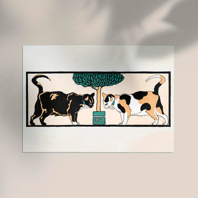 Cats under a Tree – Edward Penfield Vintage Poster