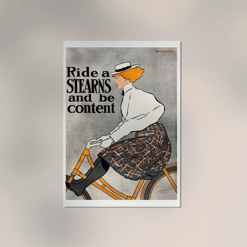 Ride a Stearns and be content by Edward Penfield – Vintage Poster Kunstdruck — Ansicht 2