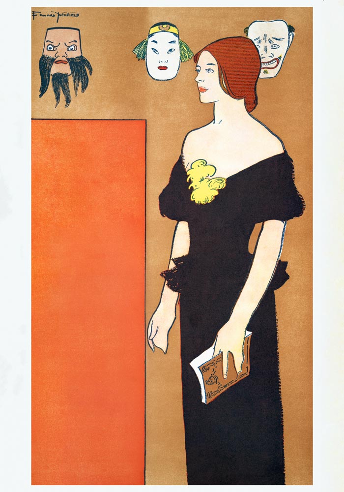 Woman in Black Dress – Vintage Poster Kunstdruck von Edward Penfield — Ansicht 3